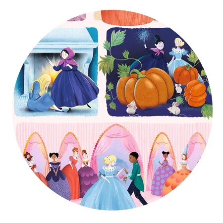 Djeco Story Puzzle, Aschenputtel - 54 Teile