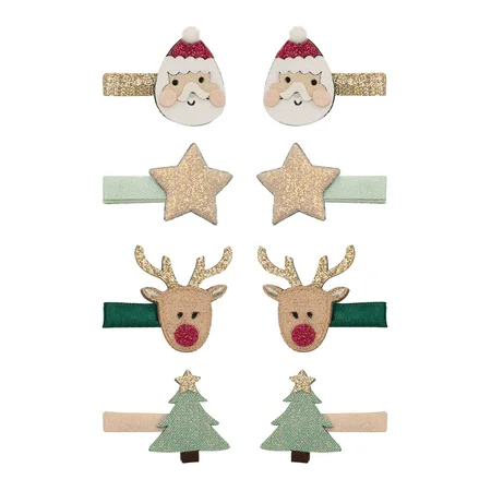 Mimi & Lula 8er-Pack Haarspangen - Mini Santa Christmas