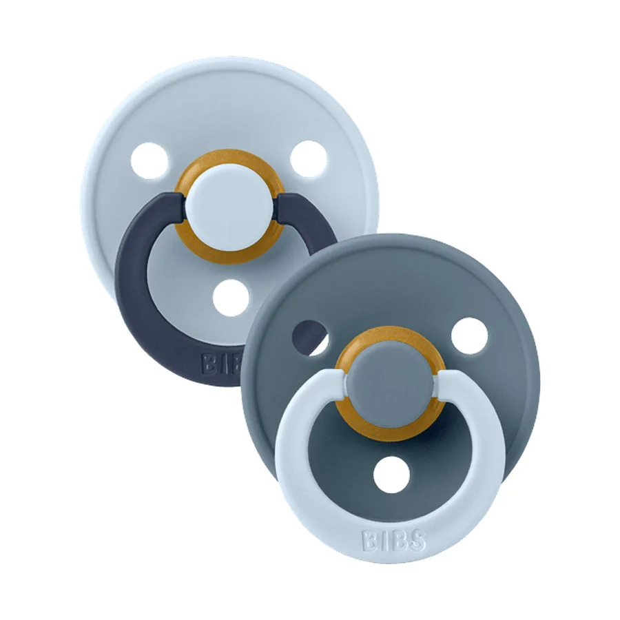BIBS Colour Studio Fusion 2er-Pack Schnuller Größe 2, Baby Blue & Petrol