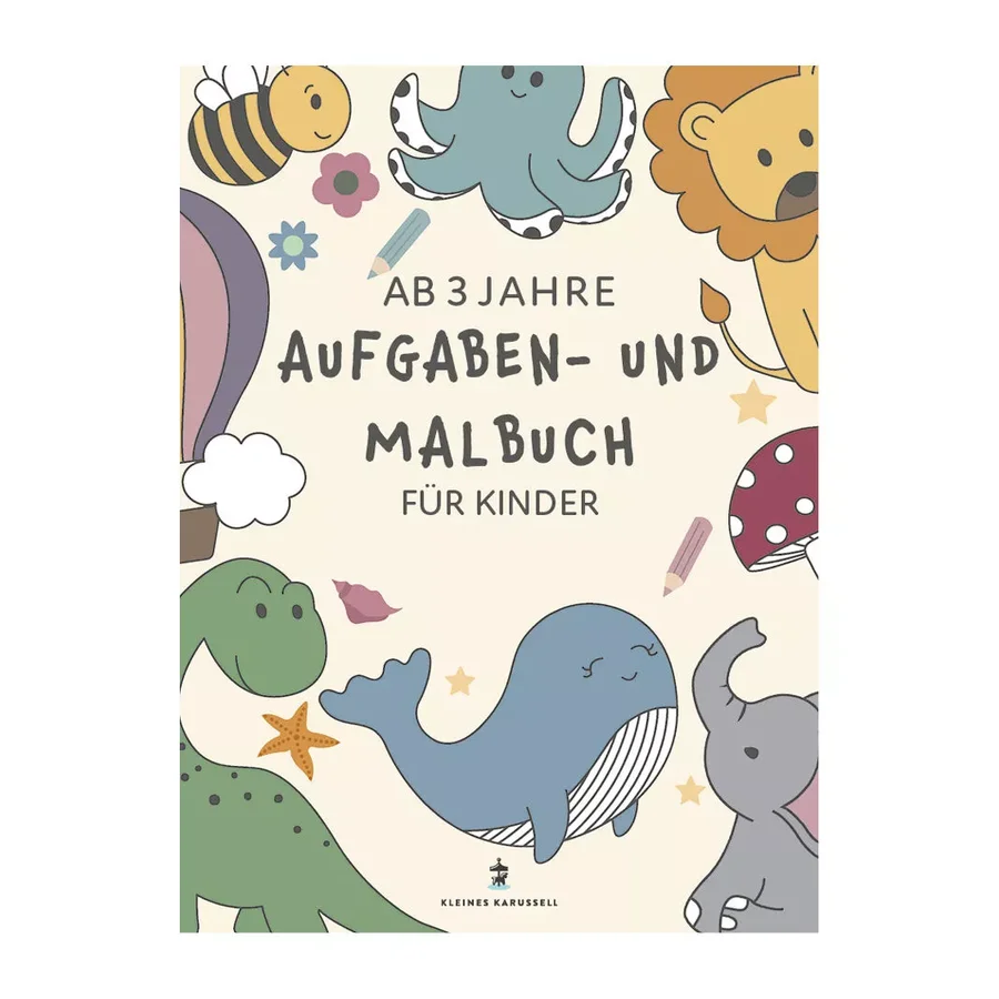 Aufgaben- und Malbuch für Kinder ab 3 Jahre