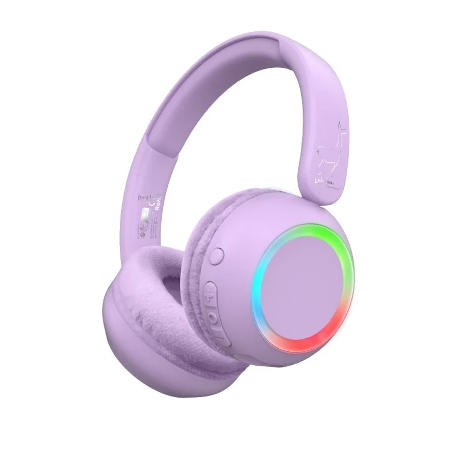 Lalarma Kabellose Kopfhörer mit Licht, lila