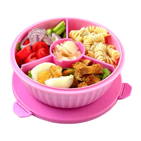 Poke Bowl Snackbox mit Trennwänden, guava pink, Yumbox