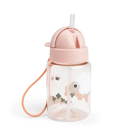 Done by Deer Trinkflasche mit Saugrohr, Tiny Farm - Powder