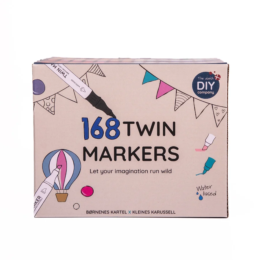 Børnenes Kartel x Kleines Karussell 168 Twin Markers auf Wasserbasis