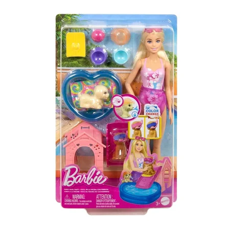 Barbie mit Hunden & Hundepool, Aloha Party