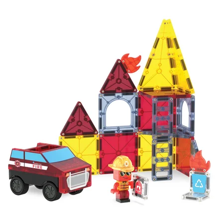 Magna-Tiles Feuerwehr- und Rettungsstation, 27 Teile