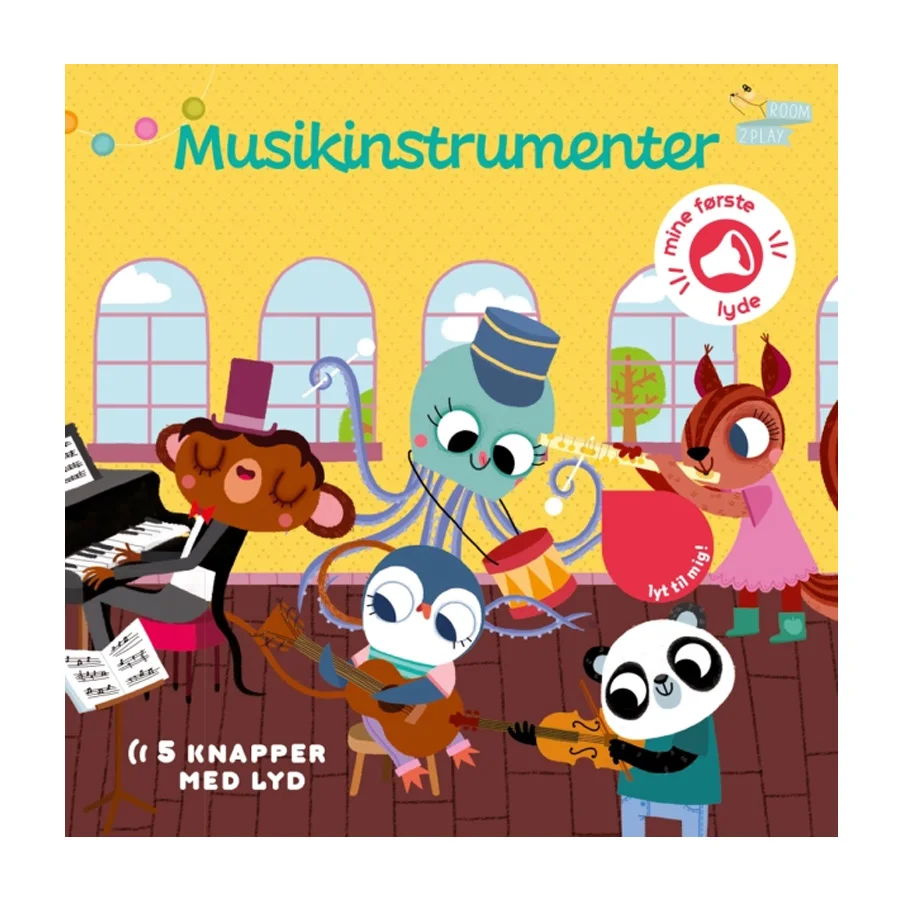 Pegebog med lyd, musikinstrumenter