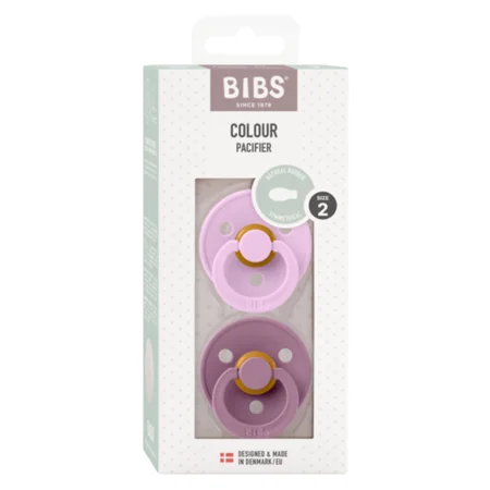 BIBS 2er-Pack Naturkautschuk-Schnuller Gr. 2 violet sky / mauve