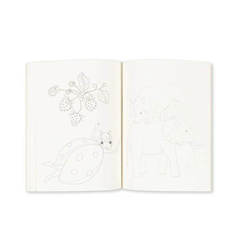 Konges Sløjd Malbuch und Farben, green tea check