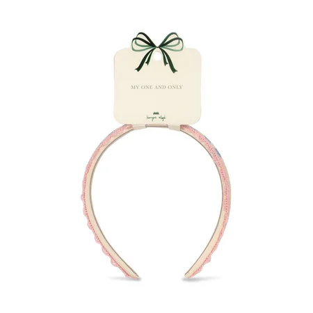 Konges Sløjd Haarband Herzstickerei, buttercream