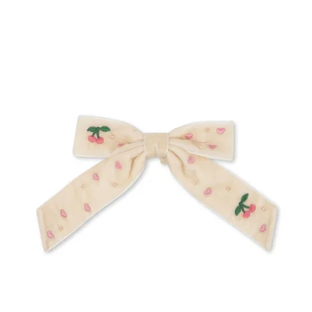 Konges Sløjd Schleifenspange mit Perlen, ivory