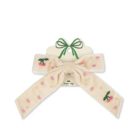 Konges Sløjd Schleifenspange mit Perlen, ivory