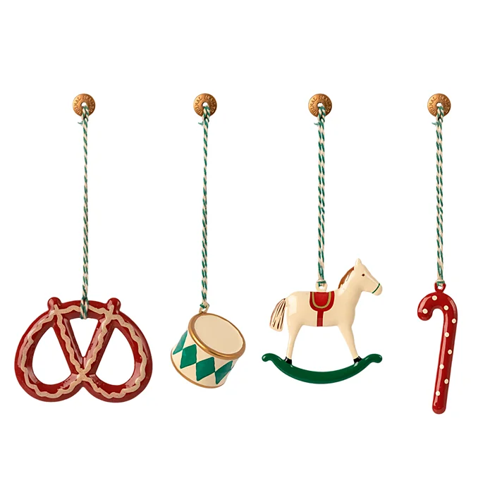 Maileg Metal-Ornament-Set "Peters Weihnachten"