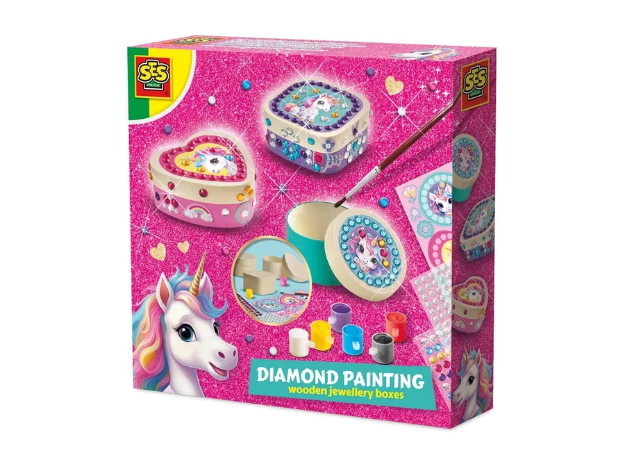 SES Creative Diamant Mosaik – DIY Schmuckkästchen mit Einhorn