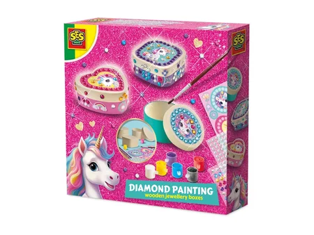 SES Creative Diamant Mosaik – DIY Schmuckkästchen mit Einhorn