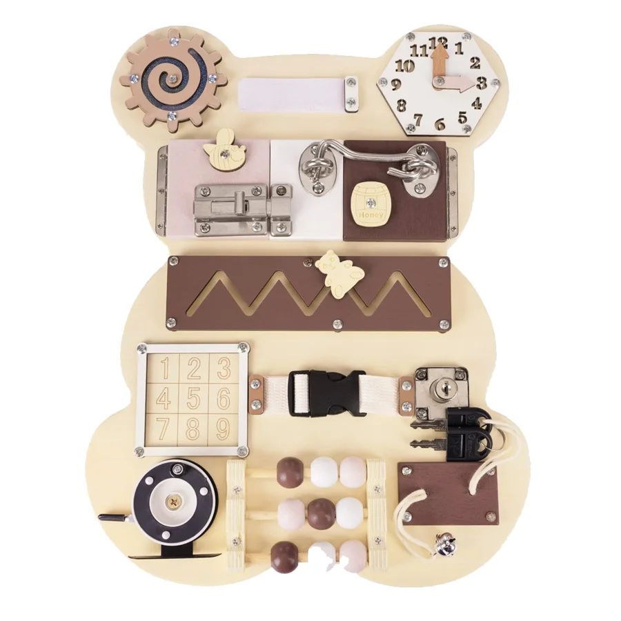 Tragbares Activity Board, Teddybär, Hemmingsen Kids