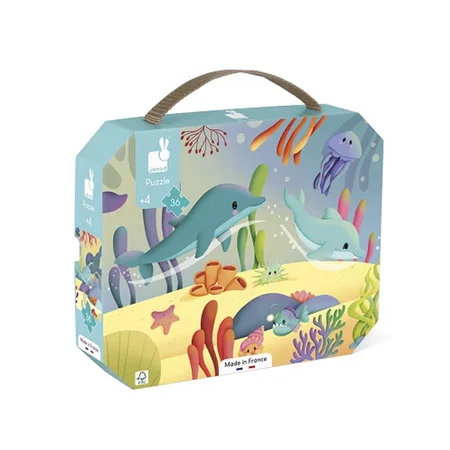 Janod Puzzle Meerestiere, 36 Teile