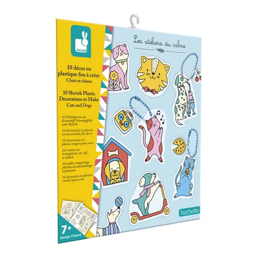 Janod Schrumpffolien-Set, Katzen und Hunde