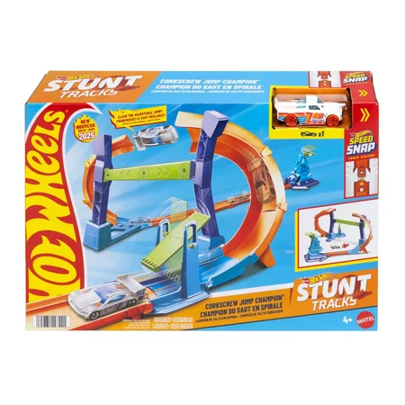 Hot Wheels Stunt Tracks Corkscrew Jump Champion