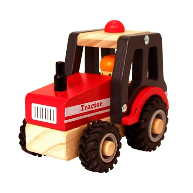 Magni Trecker aus Holz mit Gummirädern