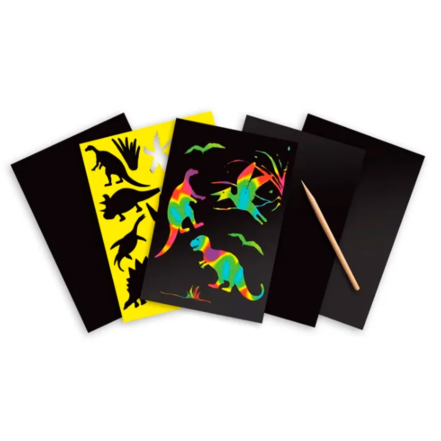 Melissa and Doug scratch art, dinosaur