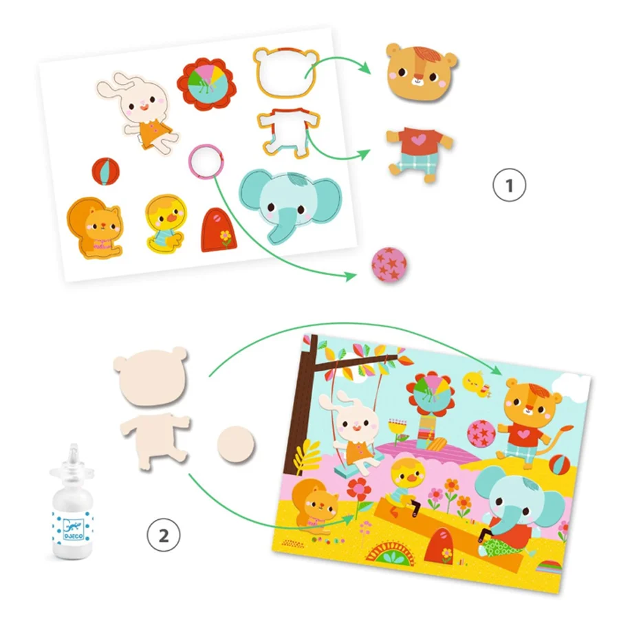 Djeco Kreativ-Collage, Der Tag