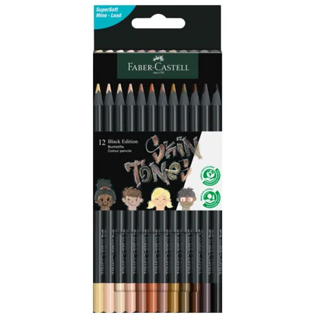 Faber-Castell Black Edition Hauttöne, 12 stk