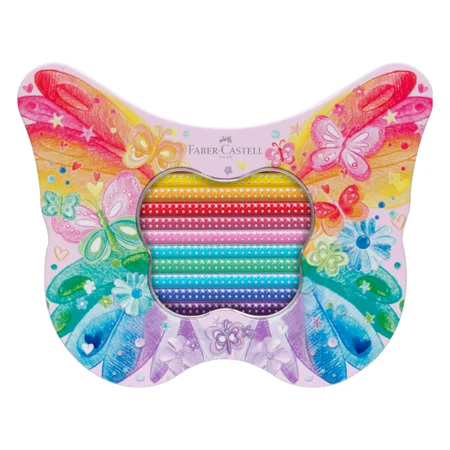 Faber-Castell Sparkle Buntstifte im Schmetterlingskasten, 20 stk