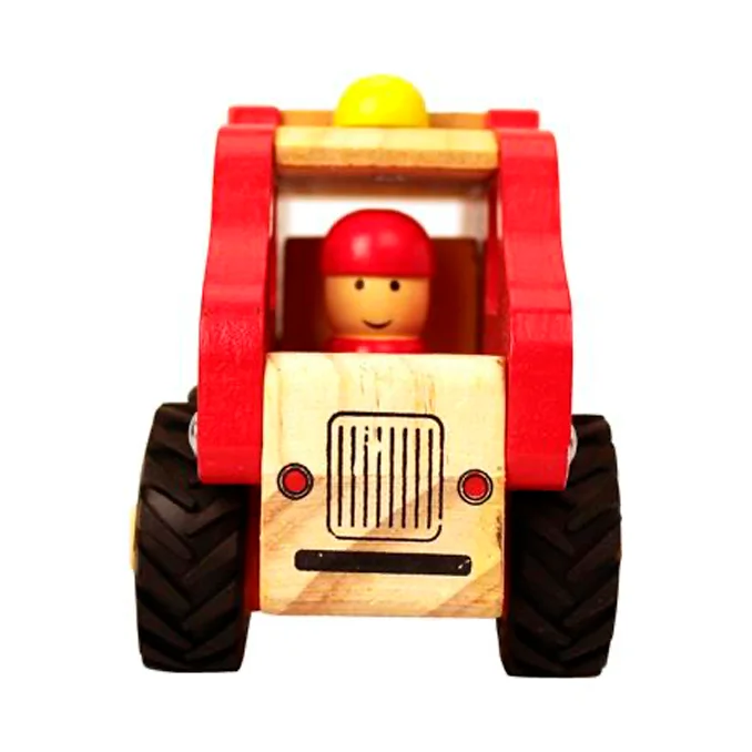 Magni Feuerwehrauto aus Holz mit Gummirädern