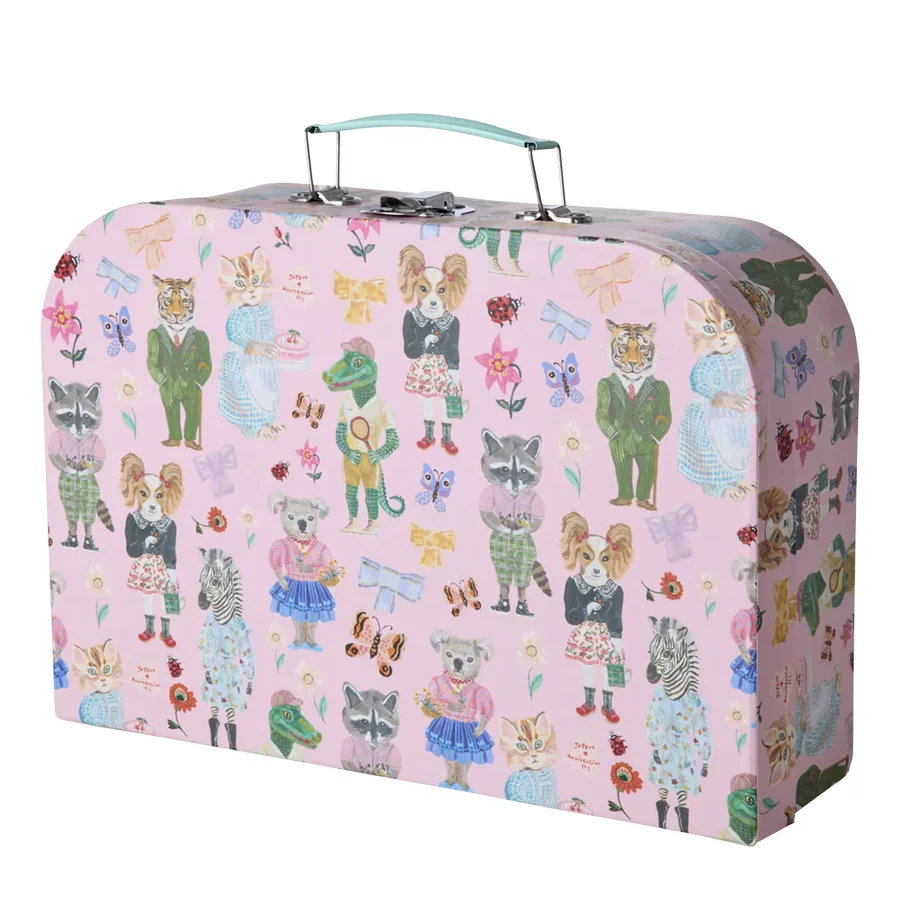 Rice Kartonkoffer 3er-Pack Nathalie Lété Druck, Rosa