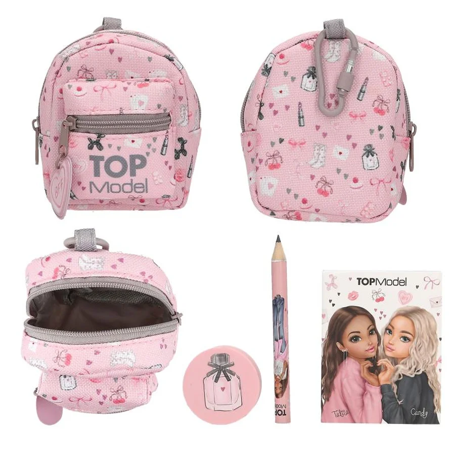 TOPModel Micro Stationay Rucksack mit Karabinerhaken, sortiert