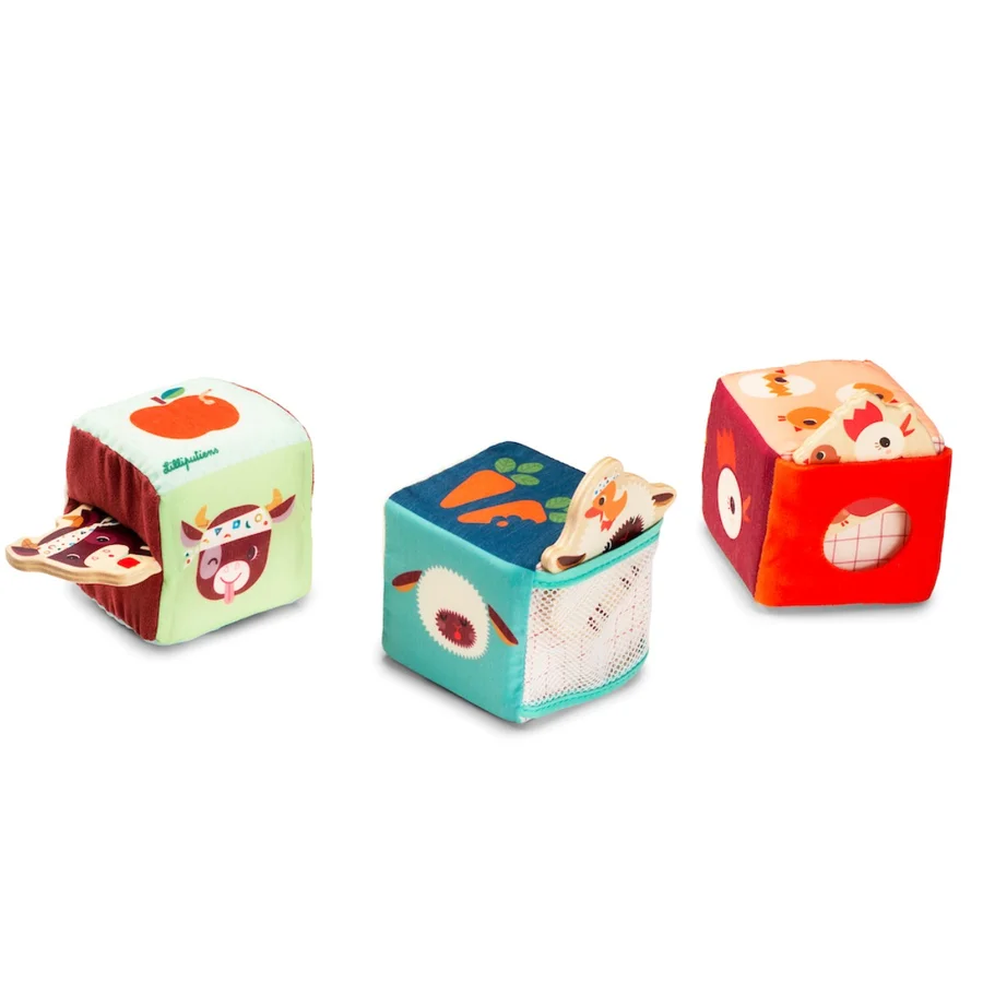 Lilliputiens aktivitetsklodser i stof, bondegård