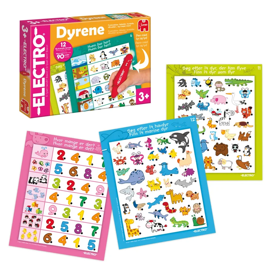 Jumbo Electro Lærespil Med Lyspen - Dyrene