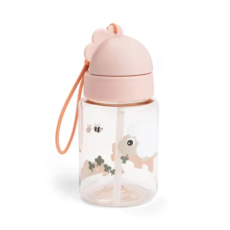 Done by Deer Trinkflasche mit Saugrohr, Tiny Farm - Powder