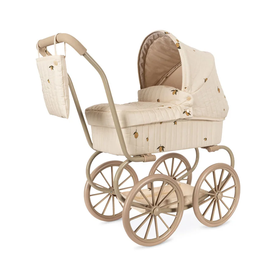 Konges sløjd Minnie dukke barnevogn, lemon