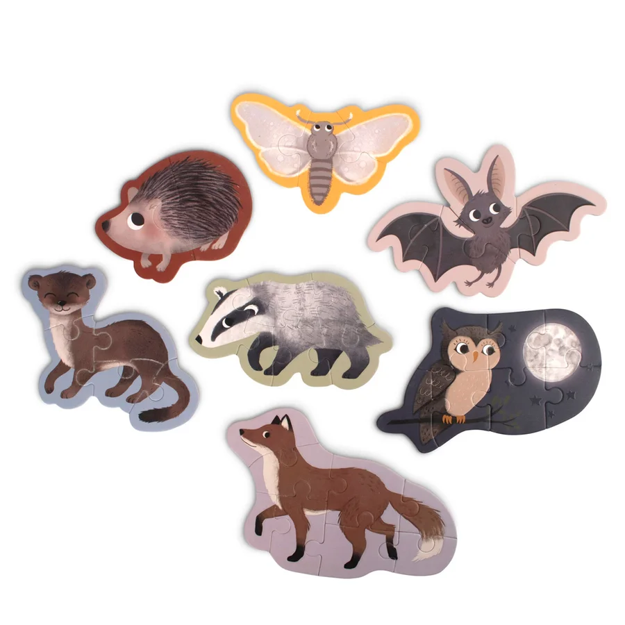 Filibabba leuchtendes Puzzle, Waldtiere