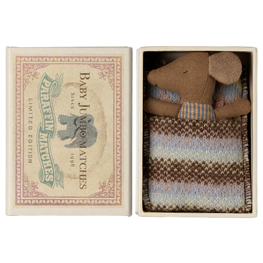 Sleepy Wakey Baby Maus in Streichholzschachtel , rose, Maileg