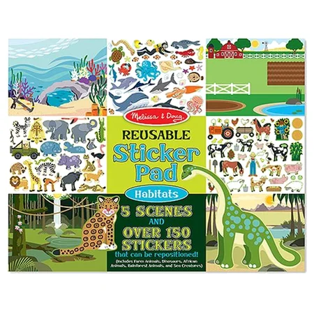 Melissa and Doug aktivitetssæt med vinylmærker, Levesteder