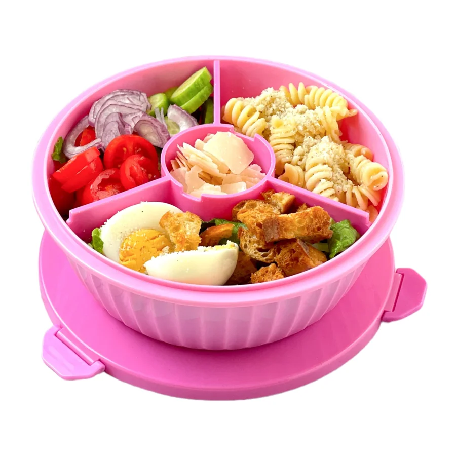 Poke Bowl Snackbox mit Trennwänden, guava pink, Yumbox 