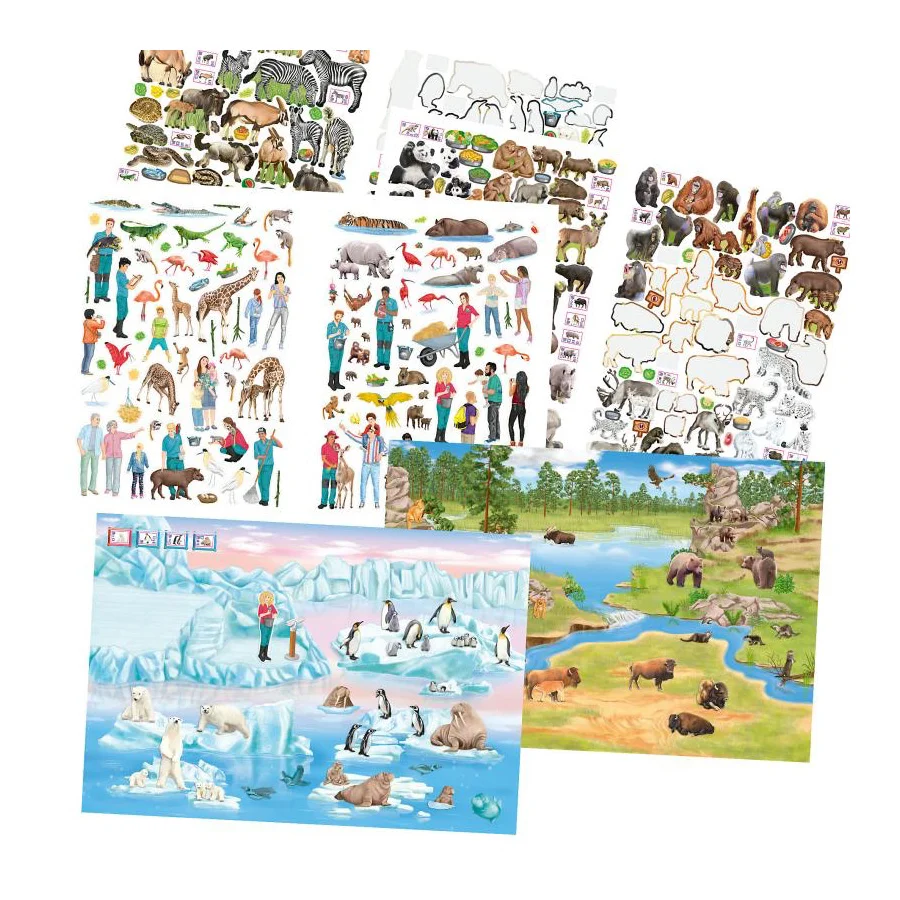 Create your Zoo Aktivitätsbuch mit Stickern