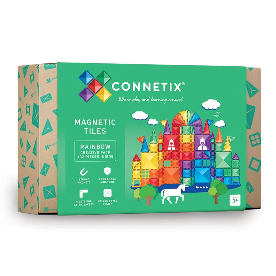 Connetix Kreativ-Magnet-Set, Regenbogen, 102 Teile