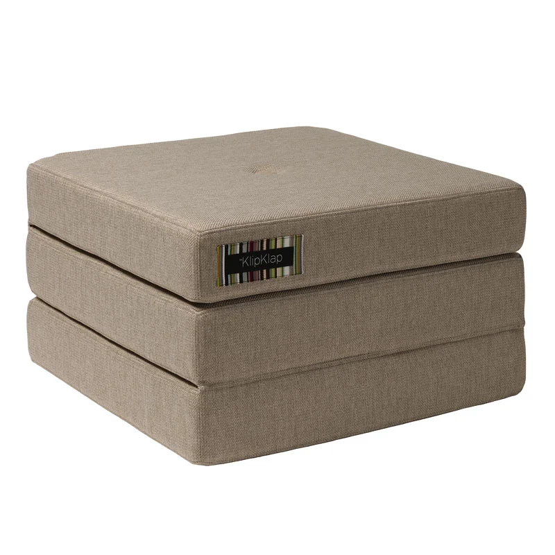 by KlipKlap 3-fold single madras, sand med sand knapper