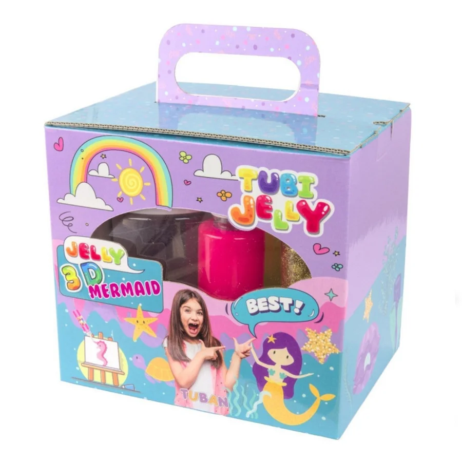 Tubi Jelly Set mit 6 Farben und kleinem Aquarium – Meerjungfrau