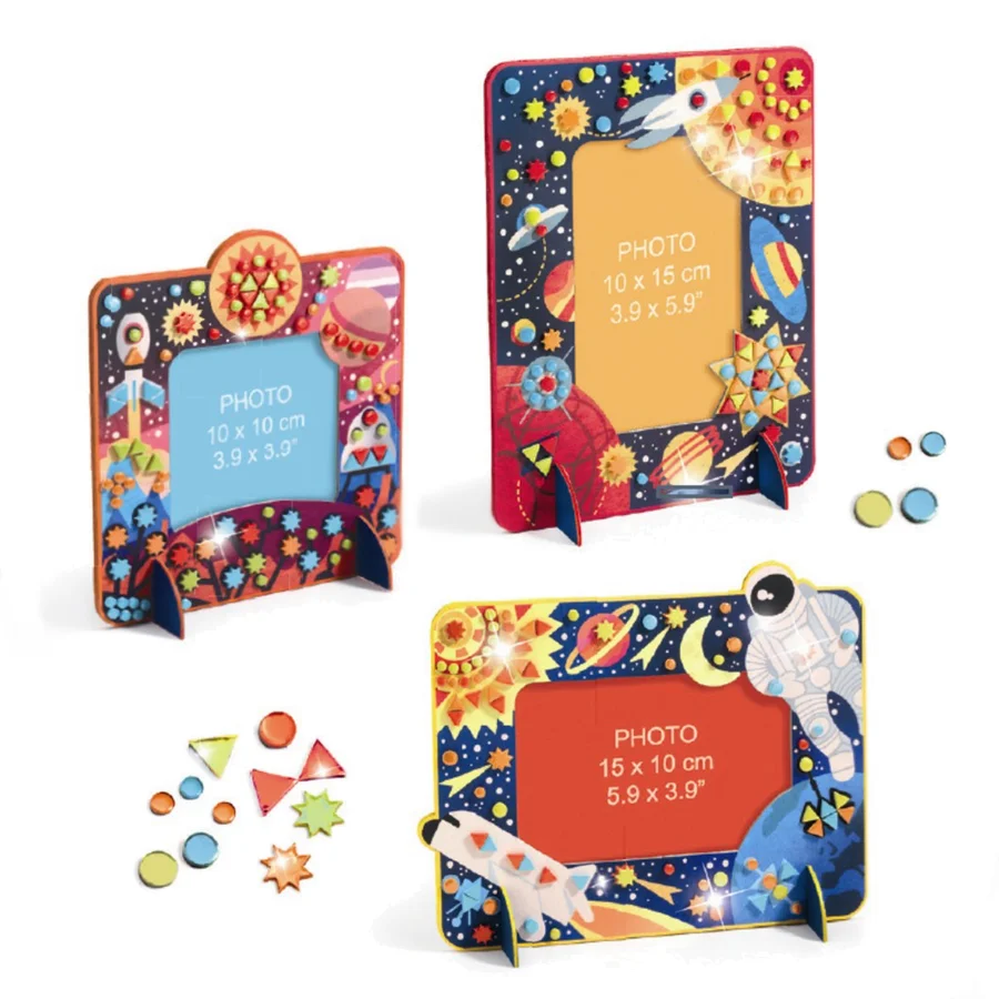 Djeco DIY æske, mosaik billedrammer - space