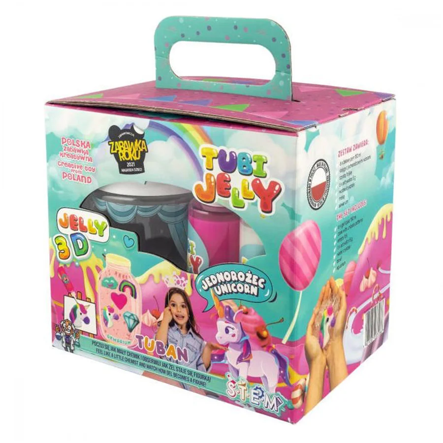 Tubi Jelly Set mit 6 Farben und kleinem Aquarium – Einhorn