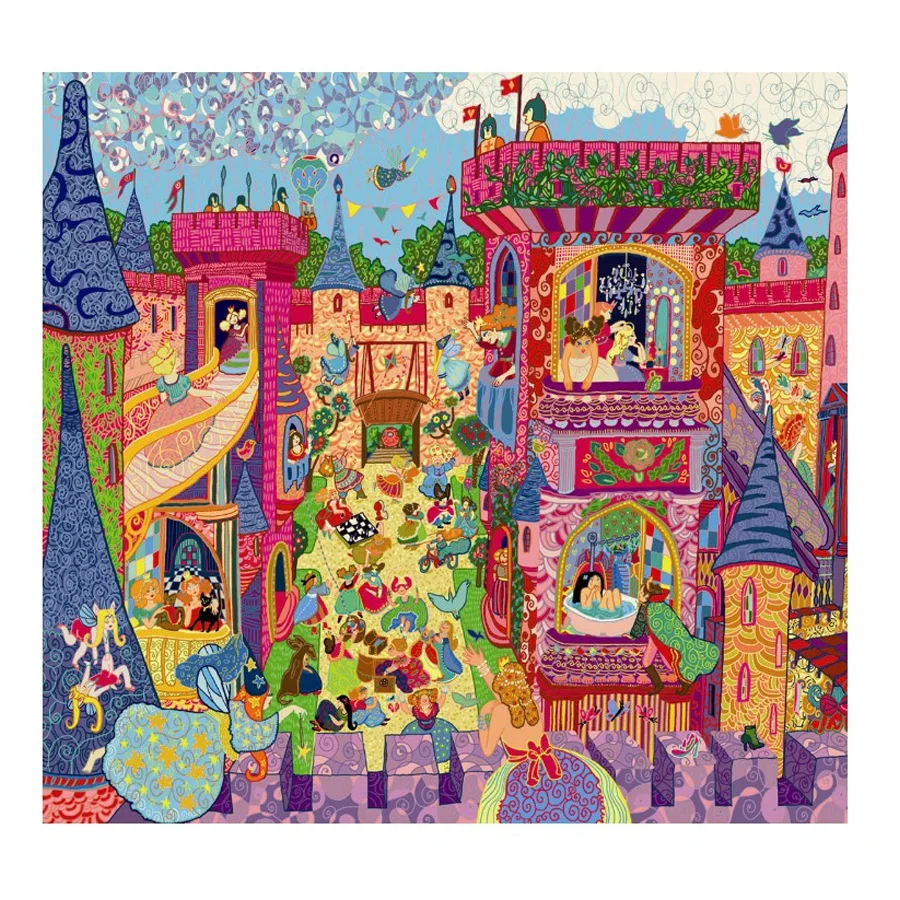 Djeco Silhouette Puzzle, Schloss - 54 Teile