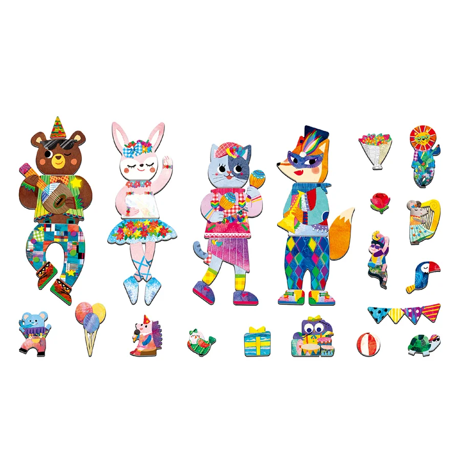 MierEdu magnetisk legesæt, dyrenes fest