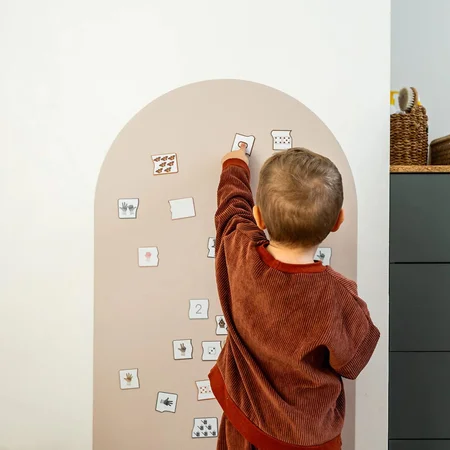 Ferflex® Round Top Magnetische Tapetenwand - 1 m x 58 cm, Rosabeige