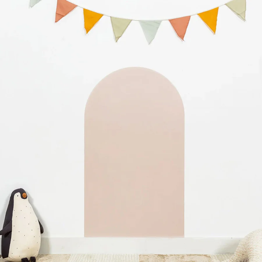 Ferflex® Round Top Magnetische Tapetenwand - 1 m x 58 cm, Rosabeige