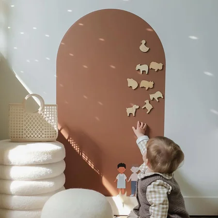 Ferflex® Magnetisk Tavle Med Rund Top - 1 m x 58 cm, Caramel